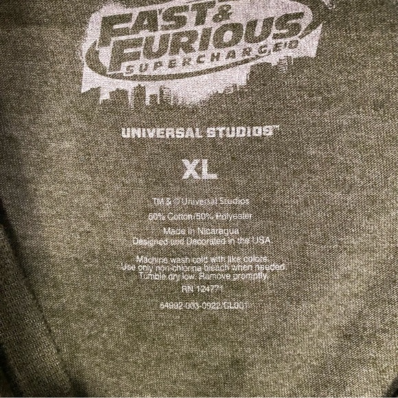 Fast and Furious Supercharged Universal Studios Woman’s T-Shirt XL - Picture 5 of 9